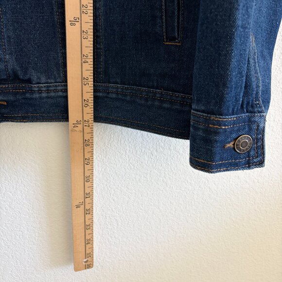 The Creme Shop Denim Jacket Unisex Medium Oscar Jeans Embroidered Blue Cotton - Picture 11 of 14